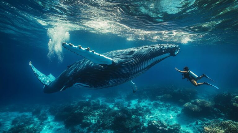 Exploración submarina en Reunión: nadar con ballenas y delfines durante tu experiencia de snorkeling en aguas del Océano Índico